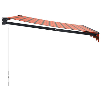 Toldo Retráctil Aluminio Y Tela Naranja Y Marrón 3x2,5 M_4