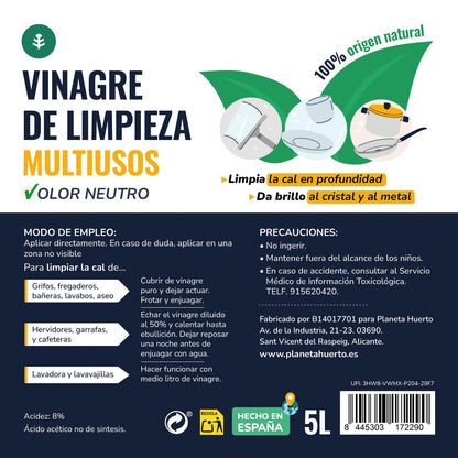 Vinagre Blanco de Limpieza 5L Planeta Huerto