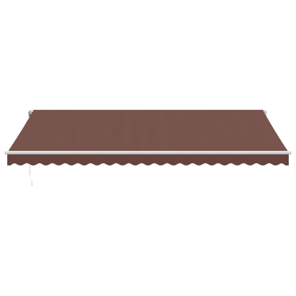 Toldo Retráctil Automático Con Luces Led Marrón 500x350 Cm_3