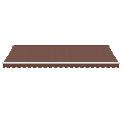 Toldo Retráctil Automático Con Luces Led Marrón 500x350 Cm_3