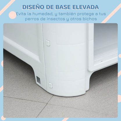 Pawhut Caseta Para Perros Mini Uso Interior Exterior 59x75x66 Cm Azul_5