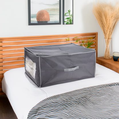 Well Home Funda Protectora Para Manta No Tejida De 80g/m2, 50x38xh20cm Gris Oscuro_2