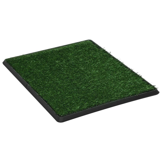 Vidaxl Inodoro Mascotas Con Bandeja Césped Artificial Verde 64x51x3 Cm_0