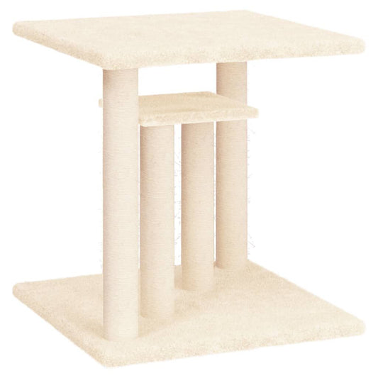 Vidaxl Postes Rascadores Para Gatos Con Plataformas Crema 50 Cm_0