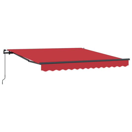 Toldo Retráctil Rojo 300 X 250 Cm Poliéster Y Aluminio_0