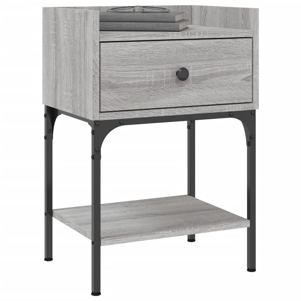 Mesitas Noche 2 Uds Madera Ingeniería Gris Sonoma 40,5x31x60 Cm_1