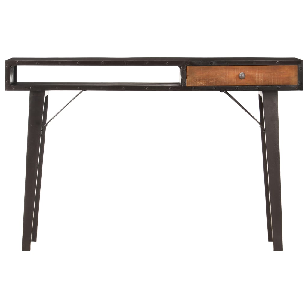 Mesa Consola De Madera Maciza Reciclada 118x35x76 Cm_0