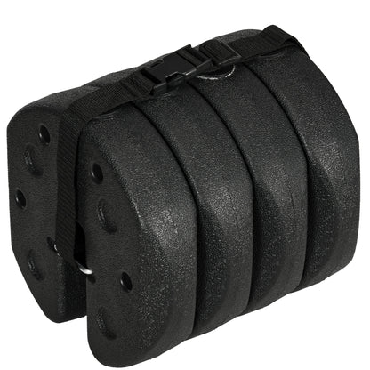 Outsunny Pack De 4 Pesos Para Carpas Plegables Rellenados Con Cemento Negro_4