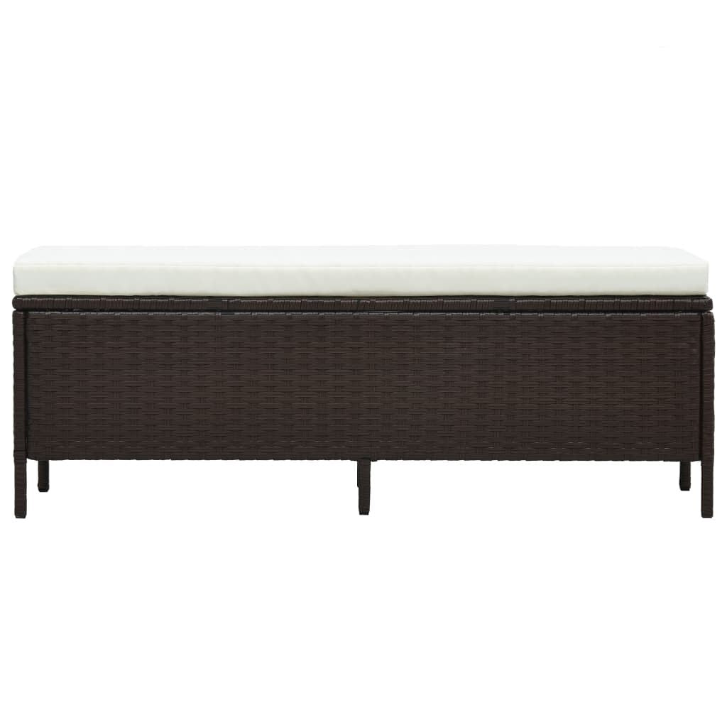 Vidaxl Set Muebles De Jardín 3 Pzas Y Cojines Ratán Sintético Marrón_4