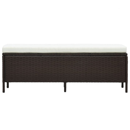 Vidaxl Set Muebles De Jardín 3 Pzas Y Cojines Ratán Sintético Marrón_4