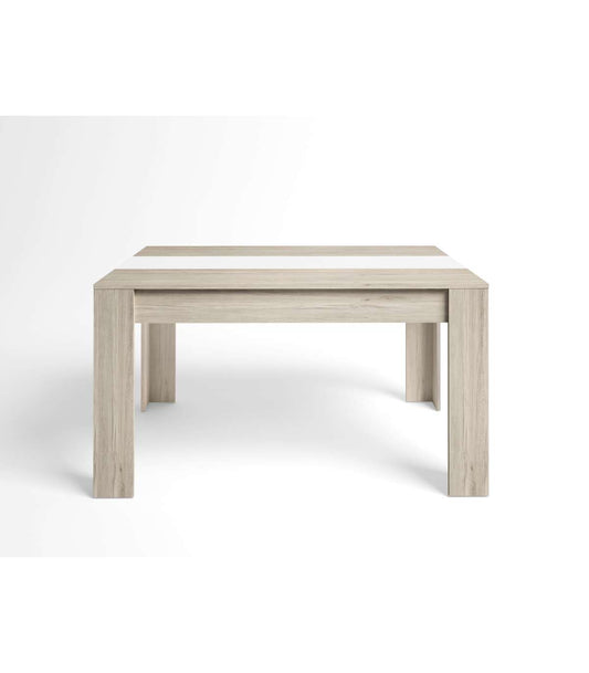Mesa Comedor Rectangular Extensible Samira Acabado Sahara/blanco Mate, 76cm(alto) 160/220c_0