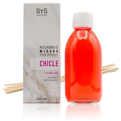 Recambio Mikado Chicle Mármol SYS Aromas 200 ml | Con Palos | Aroma Dulce y Afrutado | Alegre_0