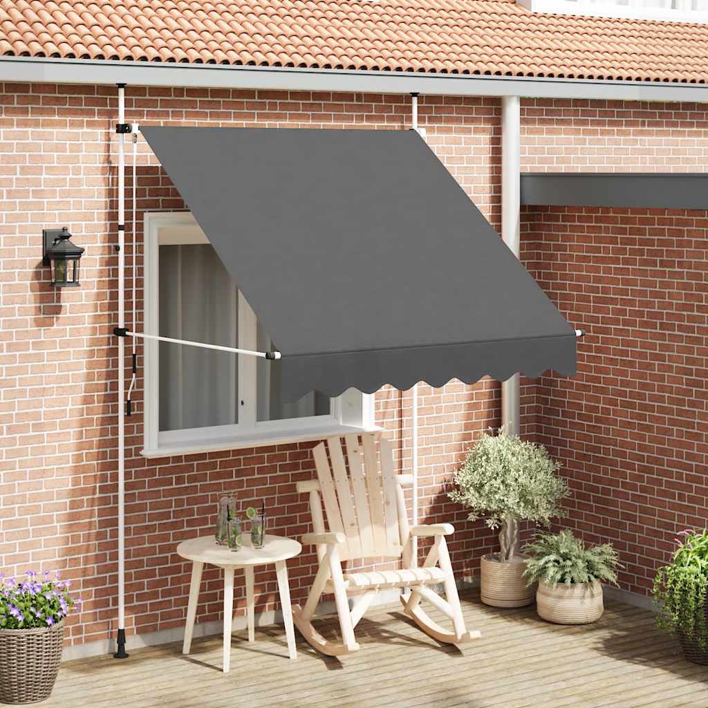 Toldo Retráctil De Operación Manual Antracita 200 Cm_1
