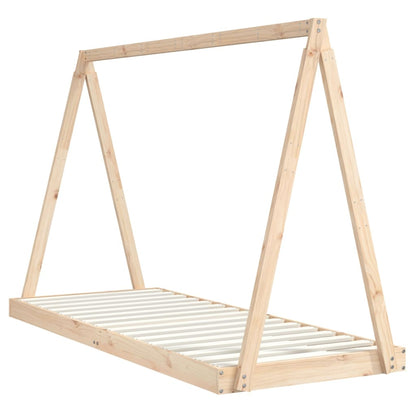Estructura De Cama Para Niños Madera Maciza De Pino 80x200 Cm / Vetonek_5
