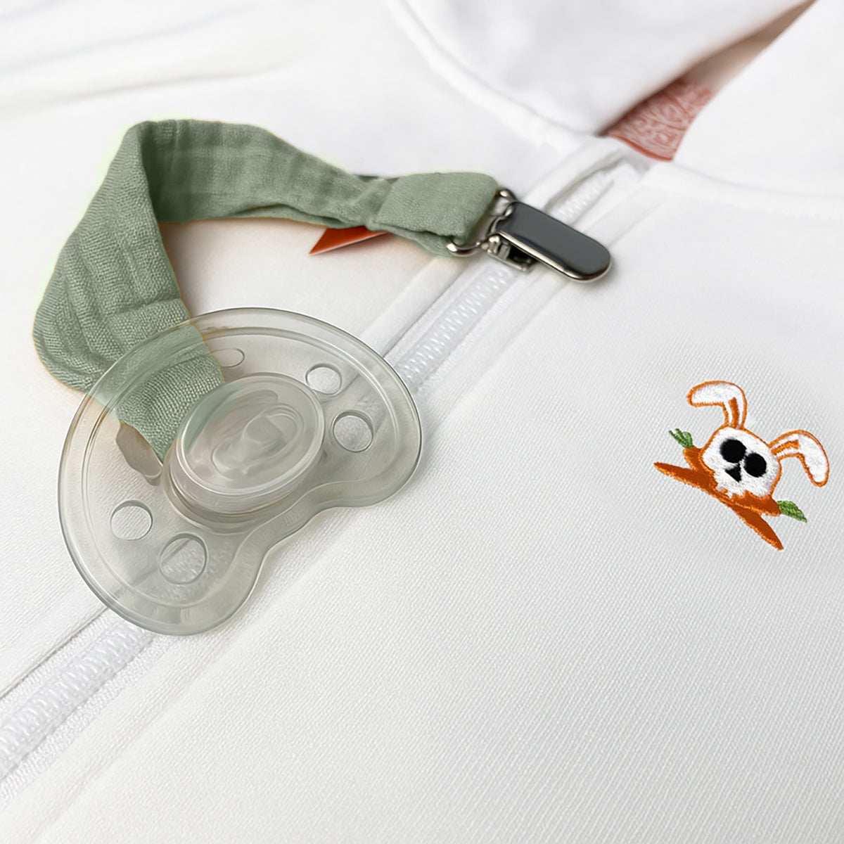 Clip Para Chupete  Verde De Algodón Orgánico_4