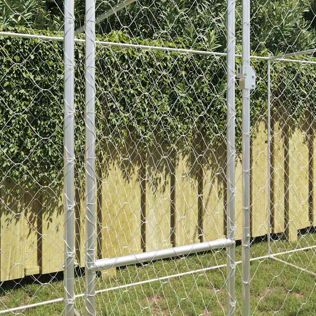 Jaula Para Perro Plateado 600 X 200 X 200 Cm Acero Galvanizado_2