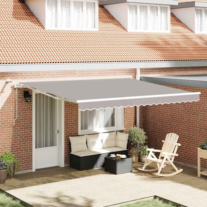 Toldo Retráctil Gris Claro 400 X 350 Cm Poliéster_1