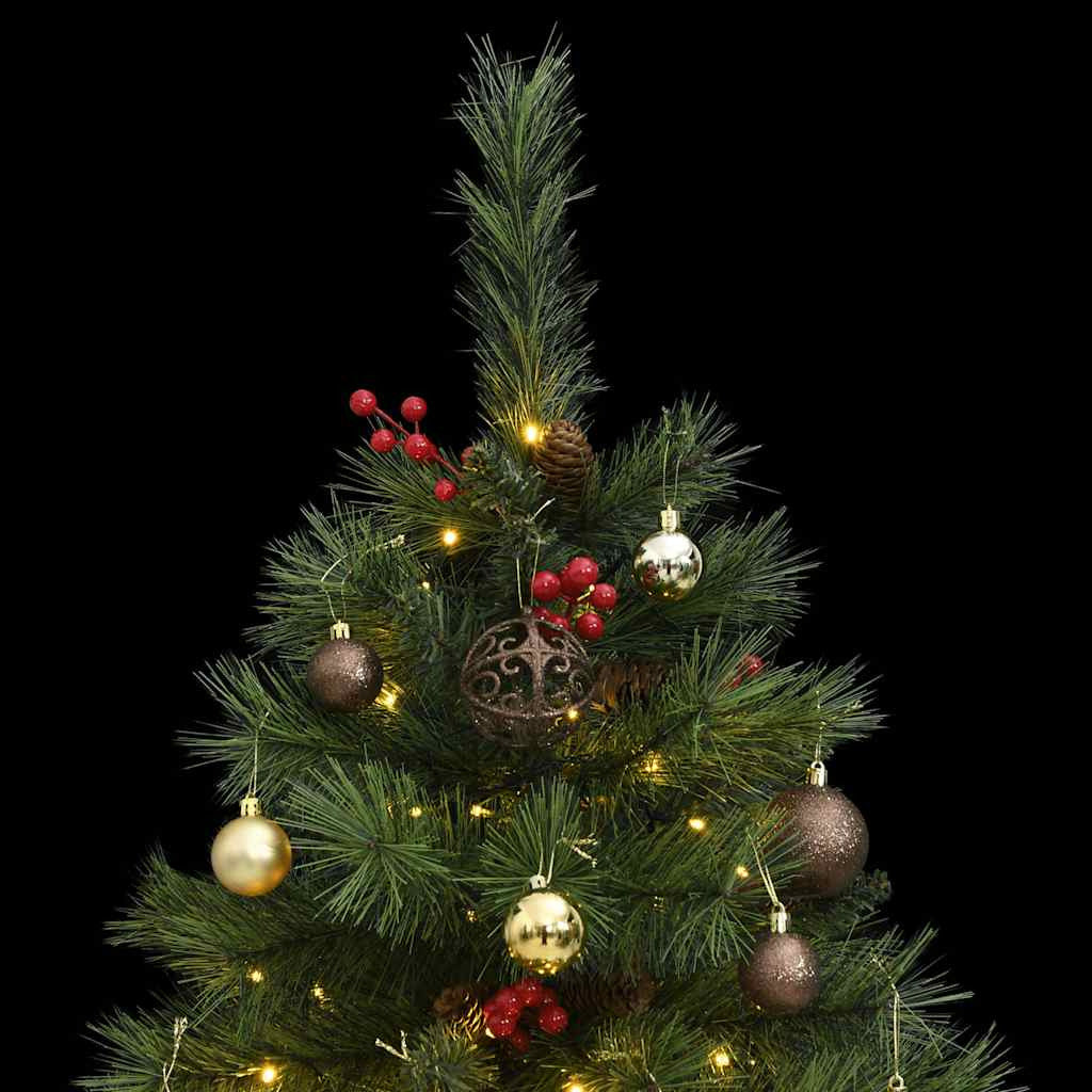 Vidaxl Árbol De Navidad Artificial Con Bisagras 150 Led Y Bolas 150 Cm_1