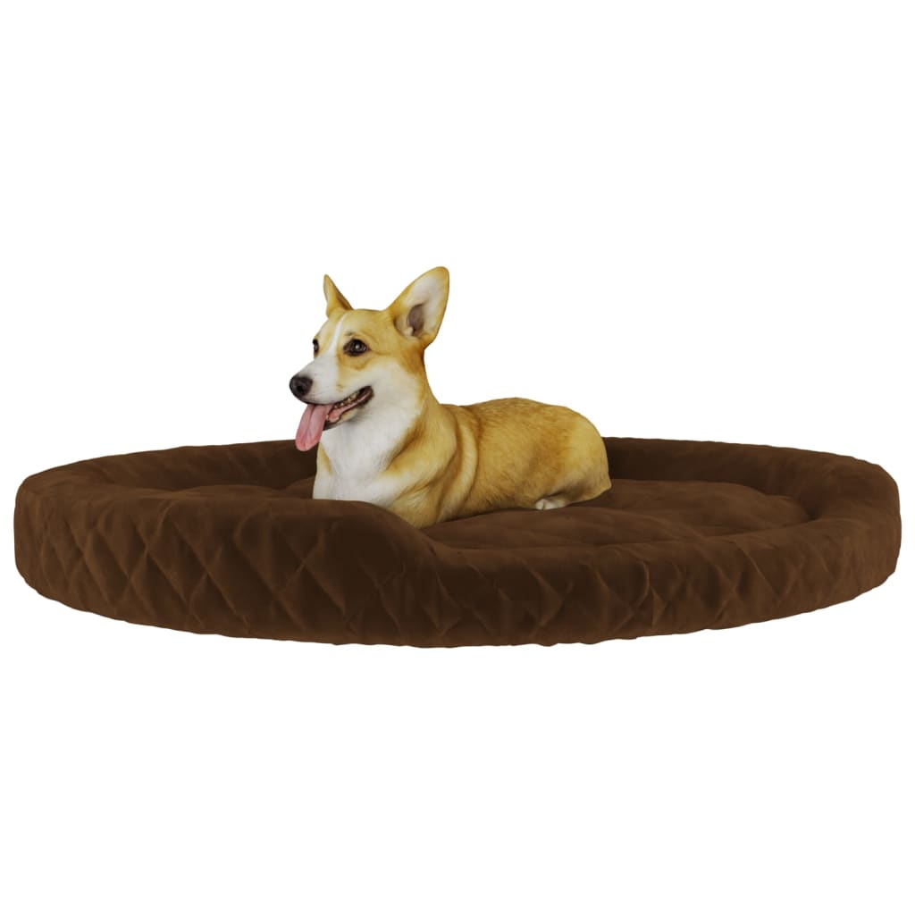 Cama Para Perros De Felpa Marrón 110x90x23 Cm / Vetonek_2