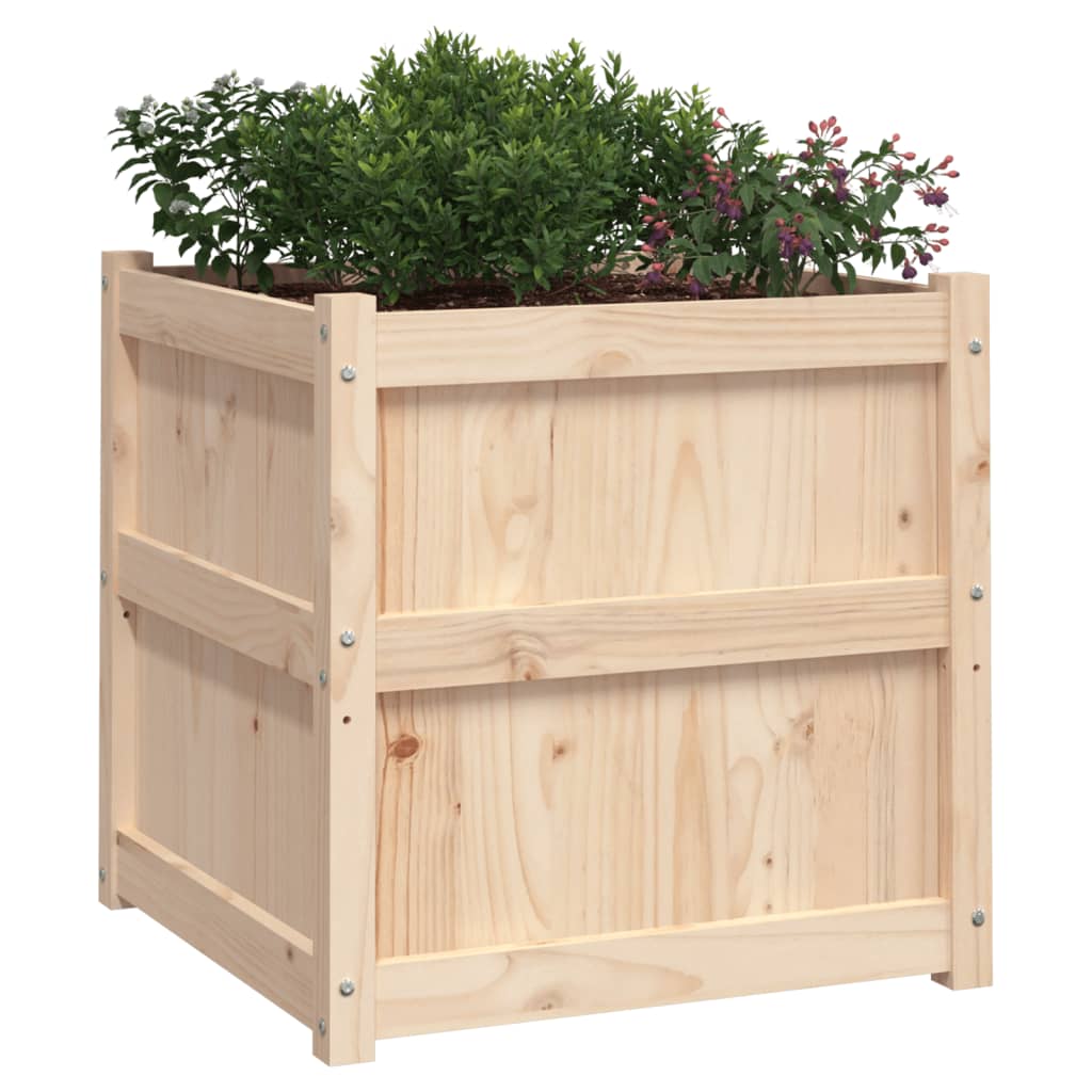 Jardinera De Madera Maciza De Pino 60x60x60 Cm_3