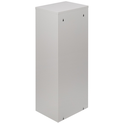 Cubo De Basura Metálico Con 2 Compartimentos Gris Claro Para Reciclaje_2