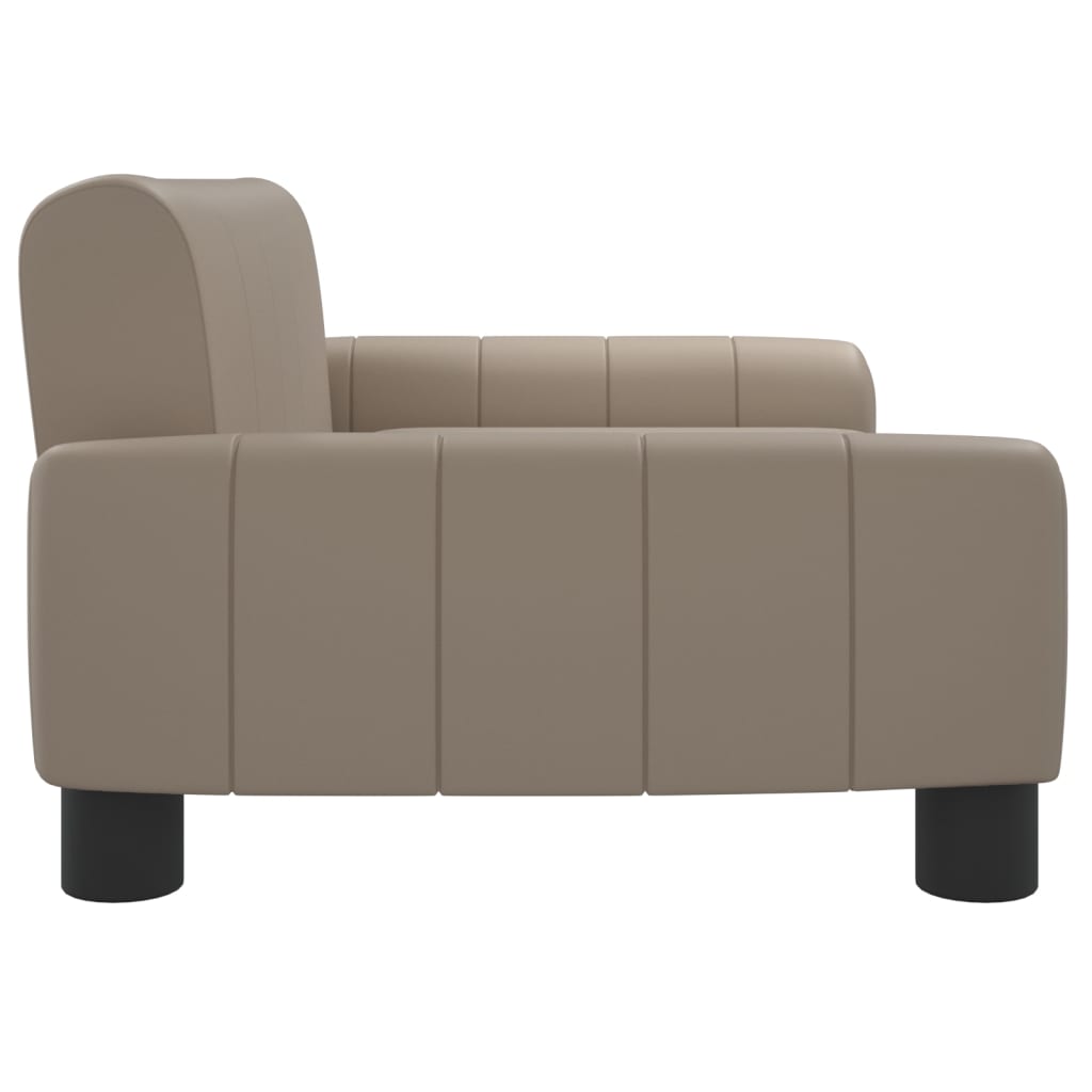 Cama Para Perros De Cuero Sintético Color Capuchino 70x45x30 Cm / Vetonek_3
