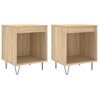 Mesitas Noche 2 Uds Madera Ingeniería Roble Sonoma 40x35x50 Cm_0