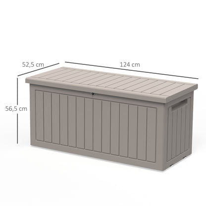 Outsunny Baúl De Almacenamiento 290l Con Asas Y Ruedas Carga Máx. 50kg_2