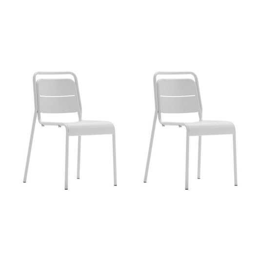 Zown Set De 2 Sillas De Jardín Metálicas Zown Alma Blanco Roto Para Exterior_0