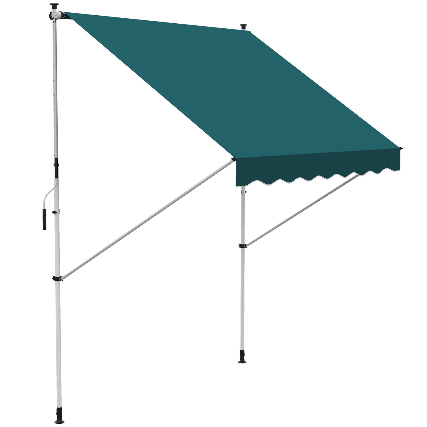 Outsunny Toldo Manual Retráctil 200x150x170-280cm Con Manivela Para Terraza_0