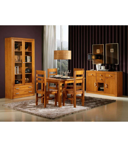 Vitrina 2 Puertas En Madera Maciza 200 Cm(alto)100 Cm(ancho)37 Cm(largo)_2