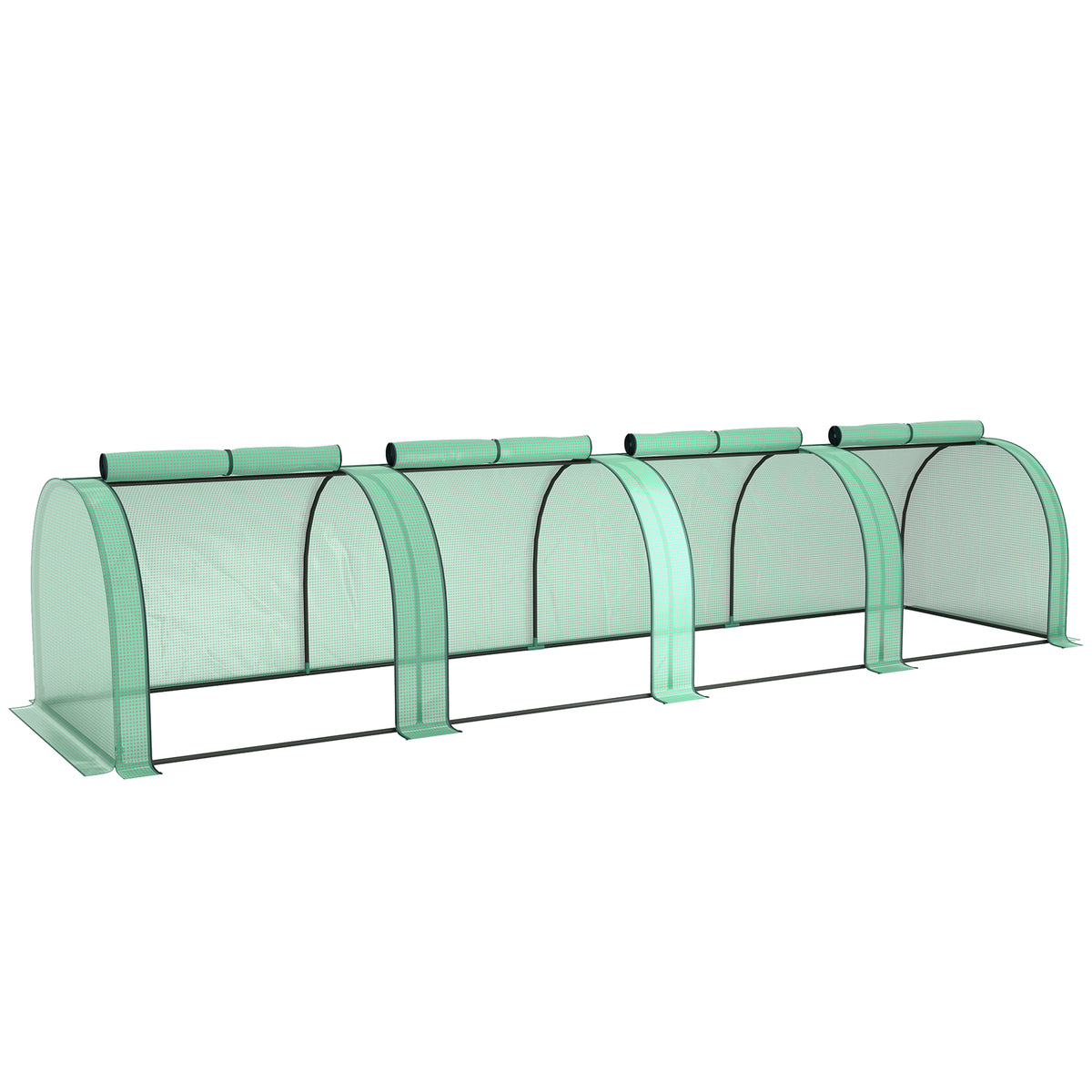Invernadero Pequeño Outsunny Pe, Acero Verde 395x100x80 Cm 845-234v03gn_0