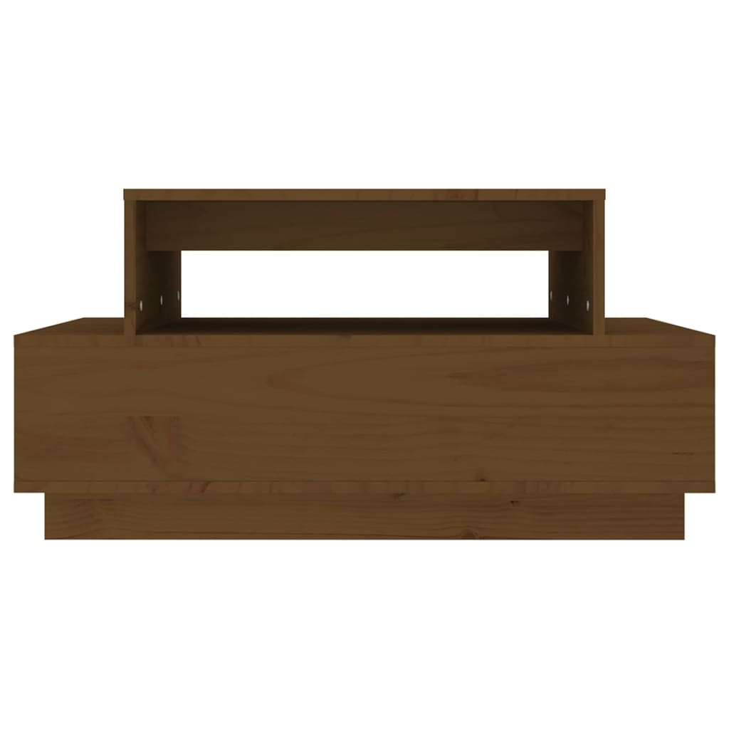 Mesa De Centro Madera Maciza De Pino Marrón Miel 80x55x40,5 Cm_3