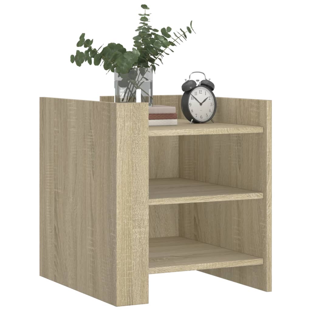Mesita De Noche Madera De Ingeniería Roble Sonoma 45x50x50 Cm_1