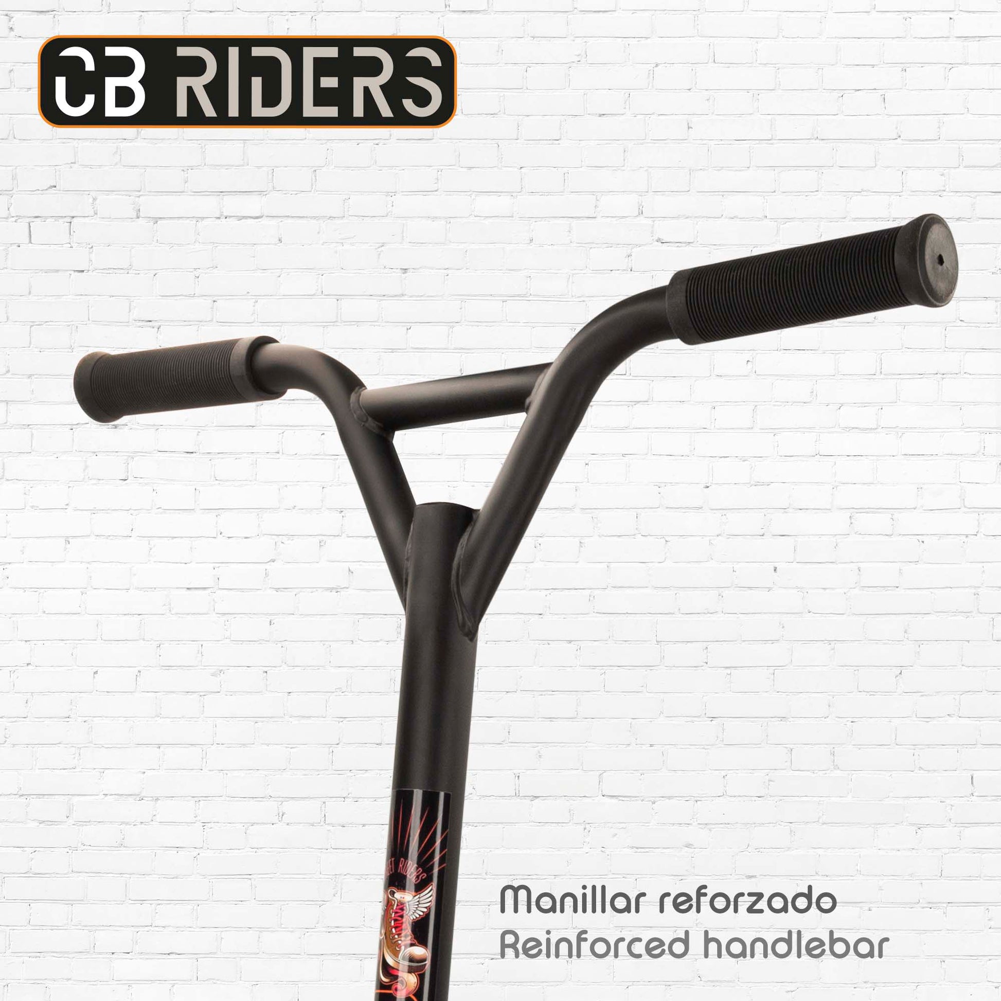 Patinete 2 Ruedas Acrobático Negro Y Naranja Cb Riders_4