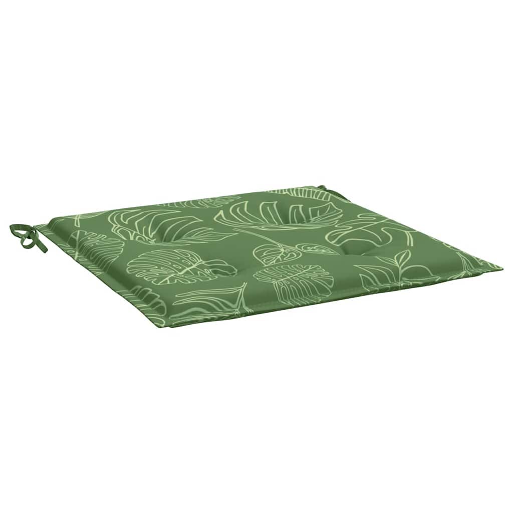 Vidaxl Cojines De Silla 6 Uds Tela Estampado De Hojas 50x50x4 Cm_3