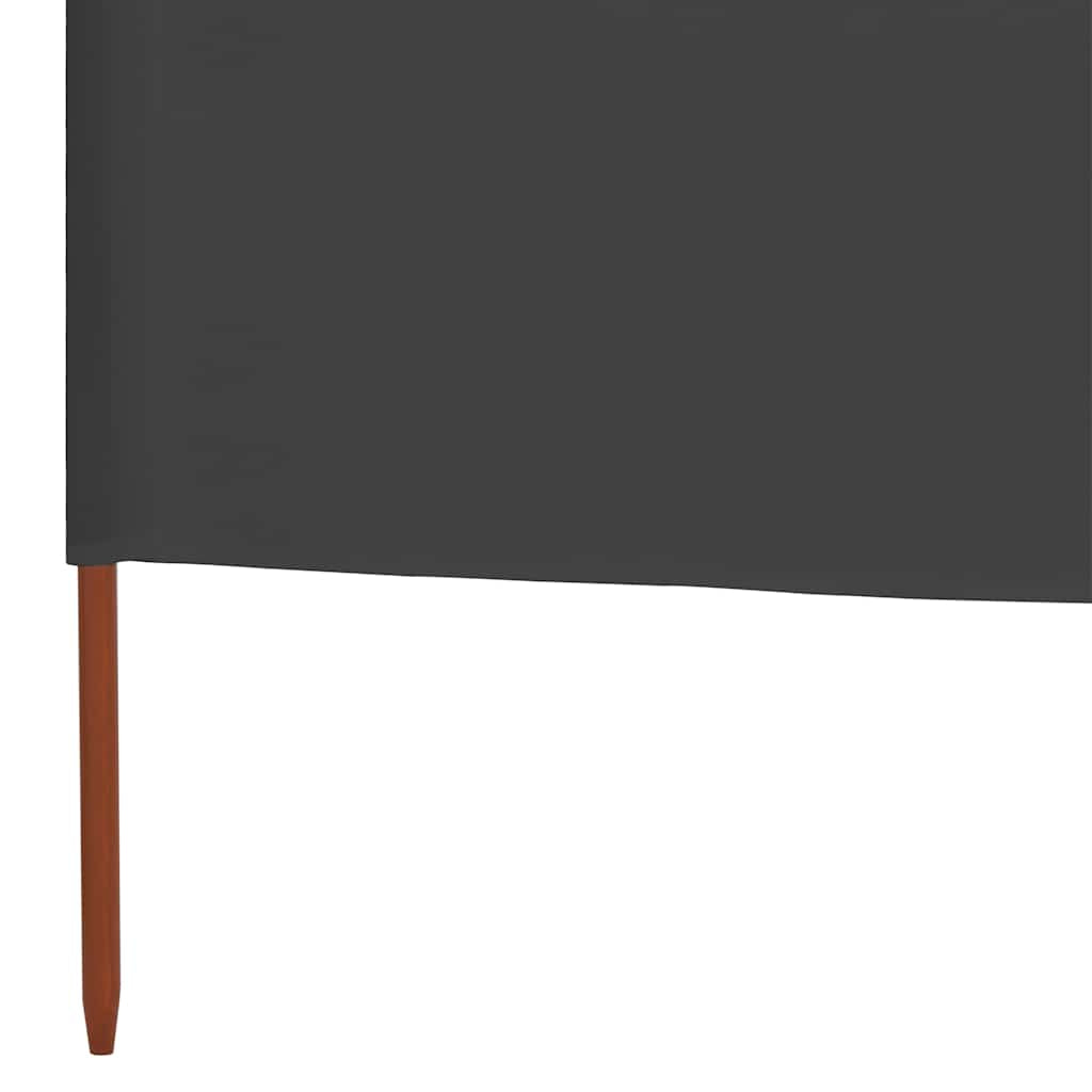 Vidaxl Paravientos Playa De 9 Paneles Tela Gris Antracita 1200x160 Cm_4