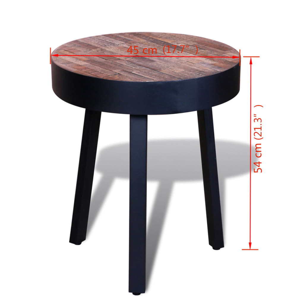 Mesita Redonda De Madera De Teca Reciclada_4