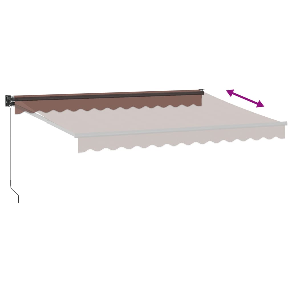 Toldo Retráctil Manual Marrón 350x250 Cm_4
