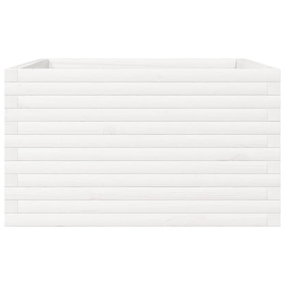 Jardinera Madera Maciza De Pino Blanco 80x80x45,5 Cm_5