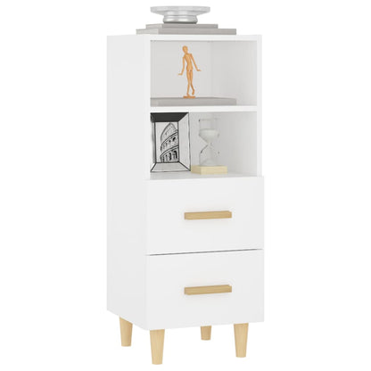 Aparador De Madera Contrachapada Blanco 34,5x34x90 Cm / Vetonek_4