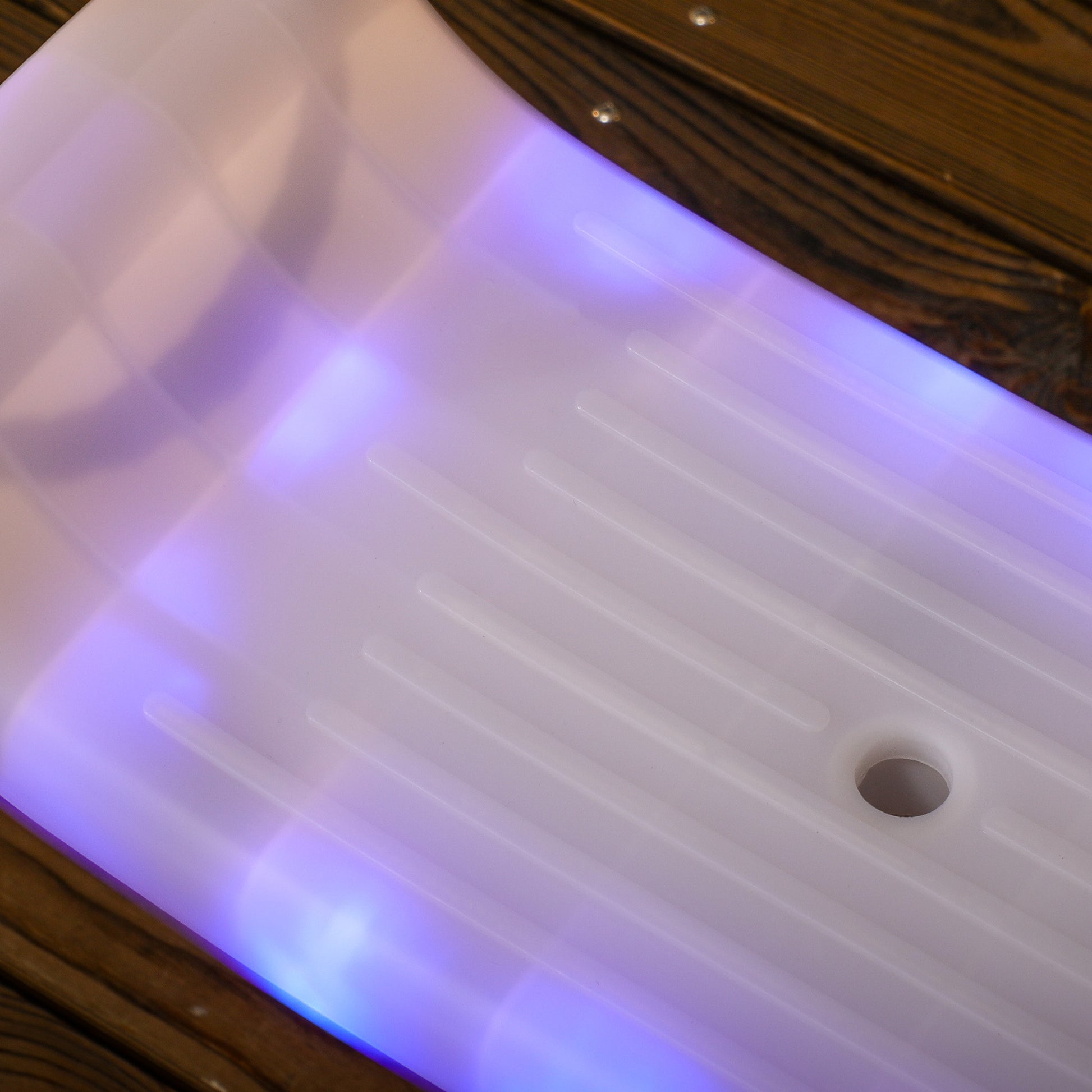Outsunny Columpio Para Niños De 3-6 Años Con Luces Led 39x16,5x120-180 Cm Blanco_4