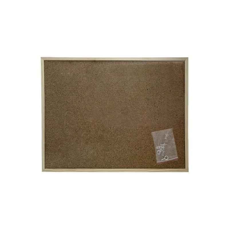Corcho Pared 30x40 Cm. Marco Madera Con 6 Chinchetas_1