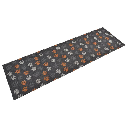 Vidaxl Alfombra De Cocina Lavable Terciopelo Dibujo De Patas 60x180 Cm_0