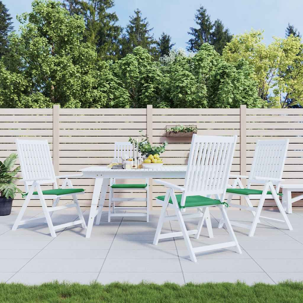 Vidaxl Cojines De Silla De Jardín 4 Uds Tela Verde 40x40x3 Cm_1