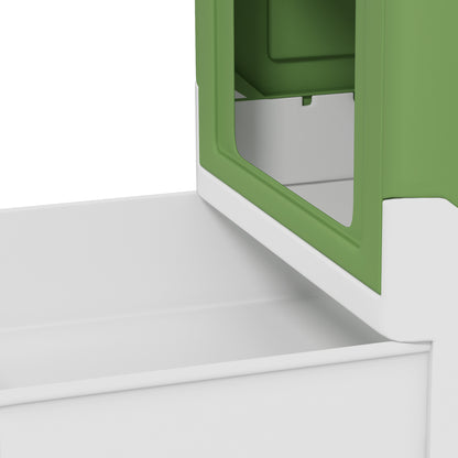 Pawhut Caja Arena Plegable Para Gatos Con Cubierta Desmontable 47,5x35,5x36,7 Cm_4