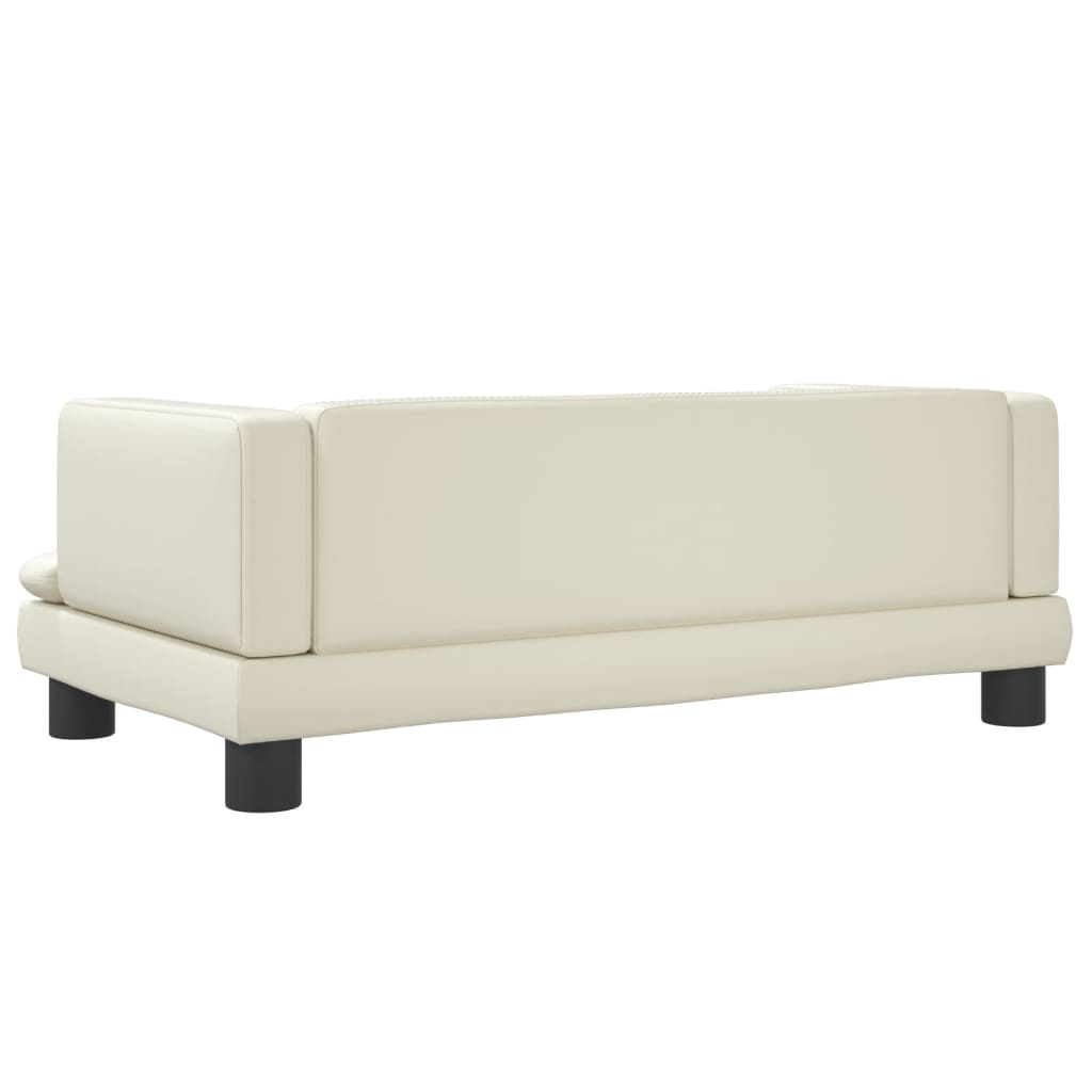 Cama Para Perros De Cuero Sintético Crema 80x45x30 Cm / Vetonek_3