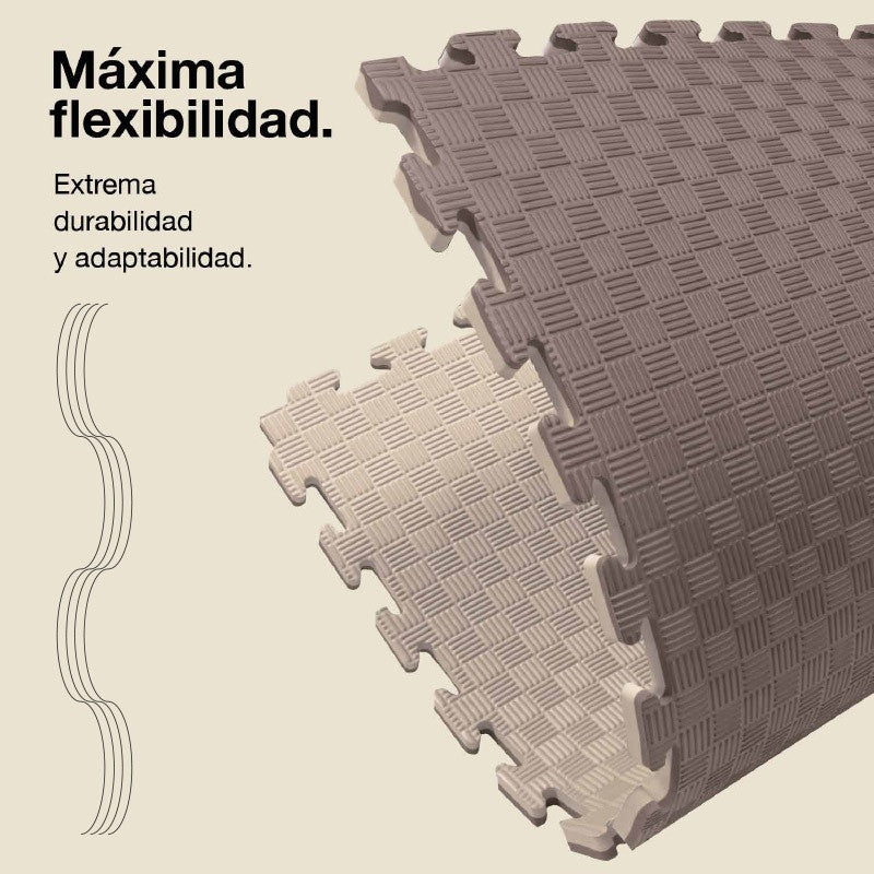 Jowy Tatami Puzzle 2cm 100x100cm – Superficie 5 Líneas Gris/blanco_5