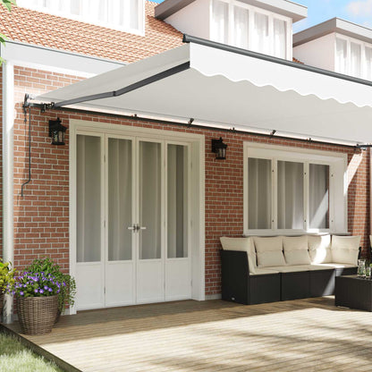 Toldo Retráctil Blanco 600 X 300 Cm Tela Y Aluminio_2