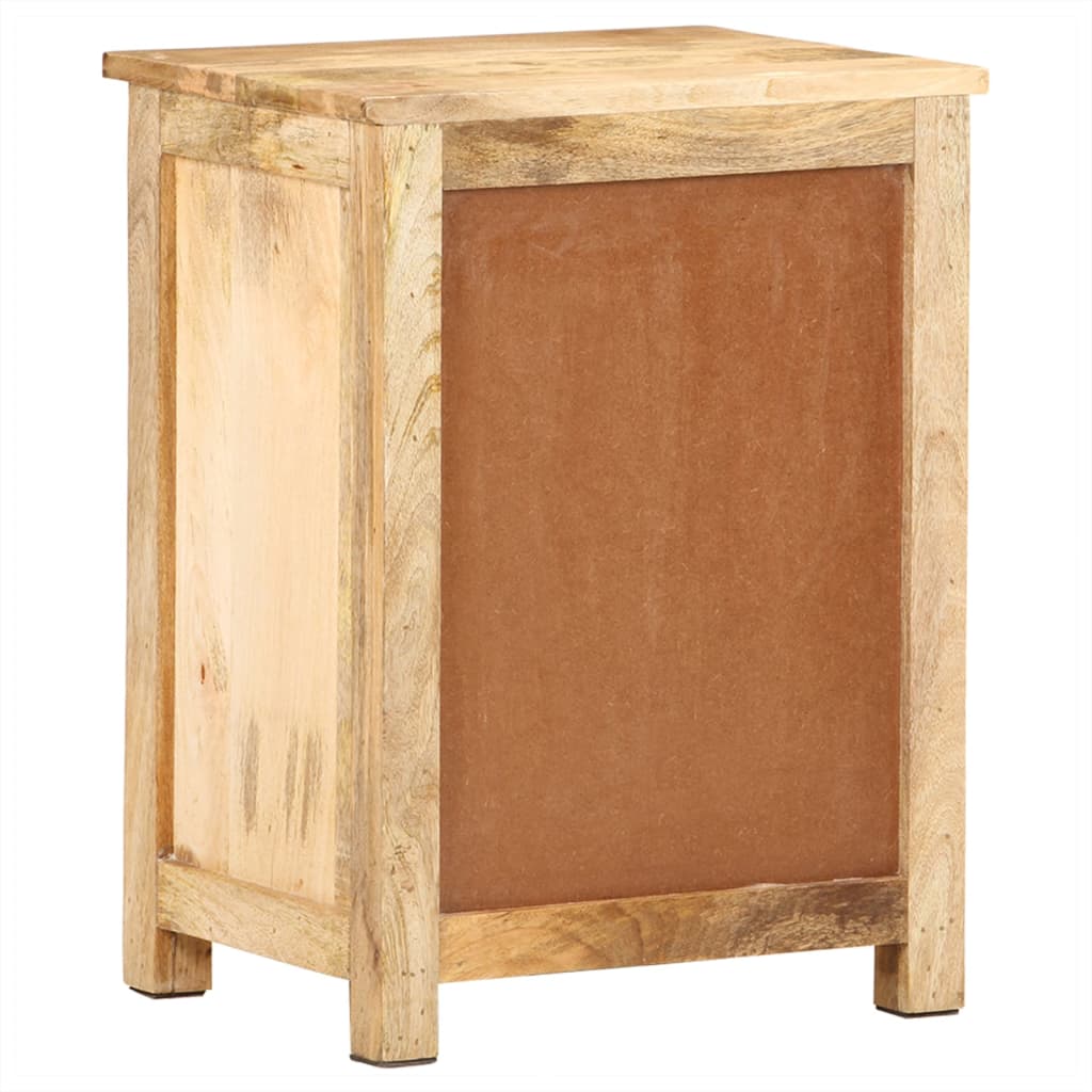 Mesita De Noche De Madera Maciza De Mango 45x35x60 Cm_2